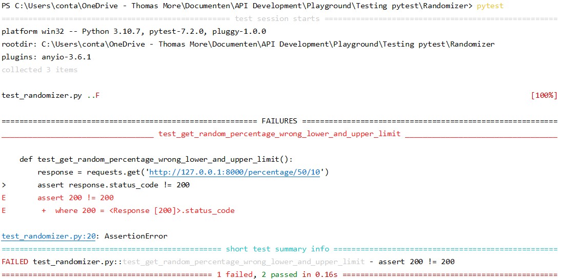 pytest failed test