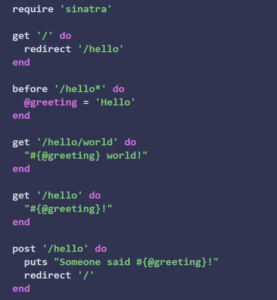 Sinatra code